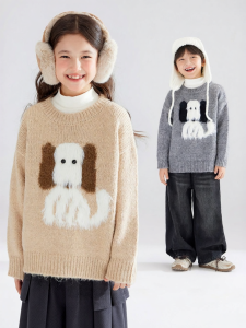 MUCMUKN | Merino Wool Blend Soft and Puffy Teddy Bear Neck Sweater for Boys and Girls