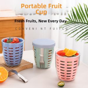 Drainable Seal Leakproof Food Container with Fork