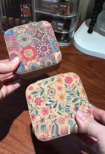 Chất lượng cao [Hàng tồn kho] Hộp đựng trang sức du lịchbằng da PU hộp lưu trữ nhung cho bông tai nhẫn vòng tay dây chuyền