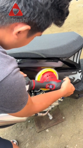 Mitsushi 21V Cordless Polishing Buffing Machine Set Li-ion Battery Variable Speed Polisher Car Polishing and Waxing