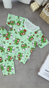 CantikBaby Baju Tidur Budak Pajamas Set Lengan Pendek & Seluar Panjang | Kids Cotton Short Sleeve Long Pant Pyjamas Set