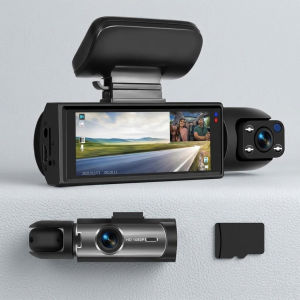 1080P HD Dual Dash Cam Front and Rear Car Camera IR Night Vision G Sensor 3 Inch IPS Screen Driving Recorder