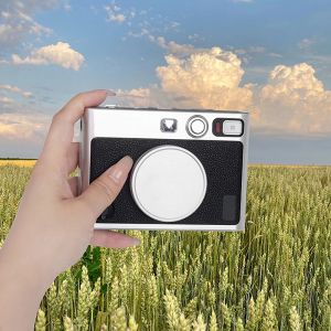 Lens Cover for Fujifilm Instax Mini EVO Tutup / Penutup Lensa Kamera / Metal front Lens Cap Cover Pelindung Tudung Untuk Kamera instax mini EVO Sumur Silver