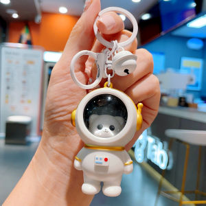 ZAKOL Cute Glowing Night Light Astronaut Cat Schoolbag Keychains Exquisite Interesting School Jewelry Gifts for Girls Boys
