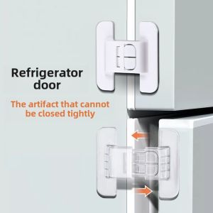 Automatic Refrigerator Door Closer Fixed Clip Drawer Child Safety Lock No Drilling Required Secure Close Baby Proofing Tool
