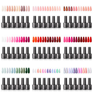 6pc Nail Gel Polish Set DIY Nail Art Design Jelly Decoration Soak Pff UV Gel Long Lasting Manicure Painting Gel Salon Kits