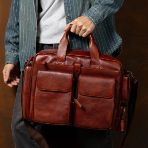 Mantime | Business Travel Leather Briefcase