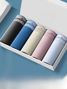 MiiOW | กางเกงบ็อกเซอร์ชายผ้าฝ้ายแท้ระบายอากาศได้ดี กางเกงบ็อกเซอร์ทรงสี่เหลี่ยมป้องกันแบคทีเรีย ไซส์ใหญ่ ไร้ตะเข็บ ทรงหลวม สวมใส่สบาย