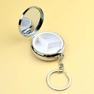 ♩Portable Pill Case Multi Compartment Mini Storage Box With Mirror For Daily Medicine Jewelry Rings Earrings Travel Organizer