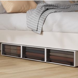 Bed Under Drawer Storage Box Plastic Thick Large Capacity
