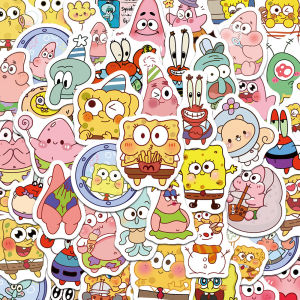 Miếng Dán Chống Thấm Nước Dễ Thương Q Phiên Bản Mới 185 Miếng Dán Hoạt Hình SpongeBob SquarePants Và Squidward Twinkles