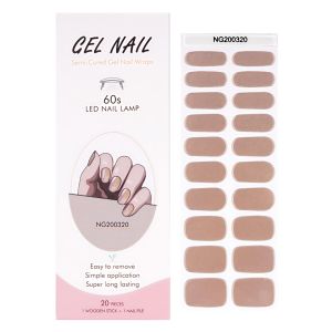 Pure Color Jump Color Nude UV Half-Baked Gel Phototherapy Stickers Commute under Baking Lamp Semi-Cured Nail Stickers Gel