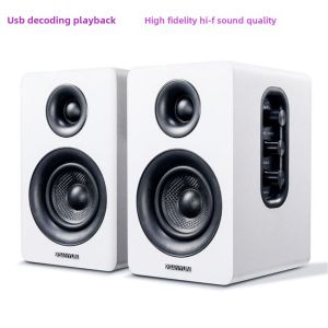 Desktop Desktop Computer Notebook Wooden Bookshelf High Fidelity Audio USB Sound Card Bluetooth Game Active Speaker
