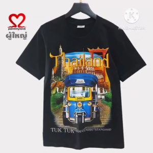 Paintmyloveเสื้อยืดคอกลม Thailand สกรีนลายตุ๊กๆ ผ้าcotton100%อก34-46 นิ้วใส่ได้ทั้งชายและหญิง