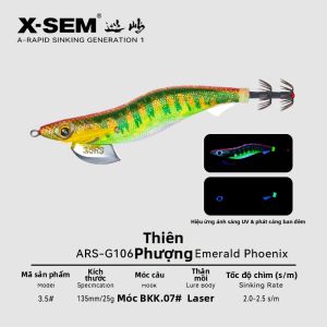 Huaji | Mồi Cá Mực Tôm Phát Sáng Đêm Chìm Nhanh