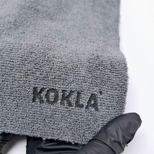 NEW KOKLA ผ้าไมโครไฟเบอร์ 2in1 ผ้าเช็ดรถ 2 ด้าน ไร้ขอบ 40x40ซม. เช็ดทำความสะอาดทั่วไป เคลือบเงา เคลือบแก้ว เช็ดกระจก เช็ดภายในตัวรถ (1ผืน) ผ้าเช็ดรถ O17 FSA