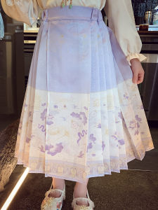 New Chinese Style Girls Half Skirt Ming Dynasty Hanfu Autumn Wear Small Girl Style Horse Face Skirt Childrens Traditional Costume