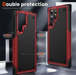 FLOVEME Armor Double Protection Phone Case For Samsung Galaxy S23 S22 S21 Ultra Plus S21 FE S20 Hybrid Rugged PC Silicone Shockproof Phone Cover For Samsung A53 A73 A33 A12