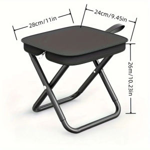 Easy-Store Versatile Folding Stool & Chair Combo - Lightweight Portable Design for Camping Hiking BBQs - Durable Oxford Clot