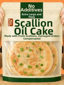 Traditional Shanghai Scallion Oil Flatbread Half-prepared Breakfast