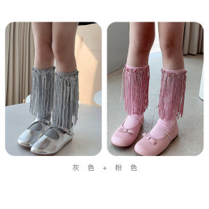 Girls Stockings Spring/Summer Thin Pure Cotton Kids Calf Socks Korean Style Glitter Baby Stockings Autumn