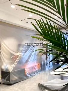 【READY STOCK】Masking Film with Tape 30/55/110/240/280cm Dust Protection for Painting Covering for Plastic Drop Cloth Sheet Dust Cover