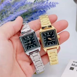 นาฬิกา ผู้หญิง หน้าปัดทรงเก๋ สายเลท ขนาด 24MM แถมฟรีพร้อมกล่อง