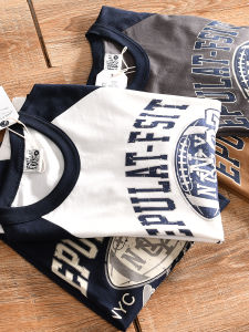 Washed Lightweight Fleece+ Skin-friendly Breathable Mens American Retro Color Block Long Sleeve Autumn Winter Casual Base T-shirt