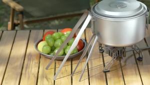 Boundless Voyage Titanium อเนกประสงค์แหนบบาร์บีคิวอาหารแหนบยาวสเต็กคลิปไฟโป๊กเกอร์บาร์บีคิวบุฟเฟ่ต์ร้านอาหารเครื่องมือ