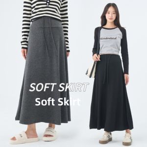 Pregnancy-friendly A-line Long Skirt