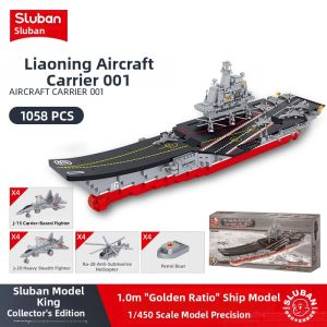 Sluban | Birthday Gift for Boys Aircraft Carrier Model Building Blocks