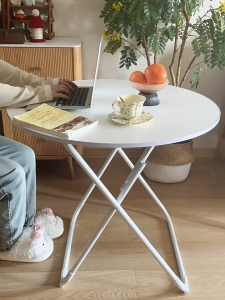 Wooden Round Table foldable table Portable Folding Table table foldable Foldable Table Desk folding table For Dining/Rental housing/Set up a stall/Outdoor/Study