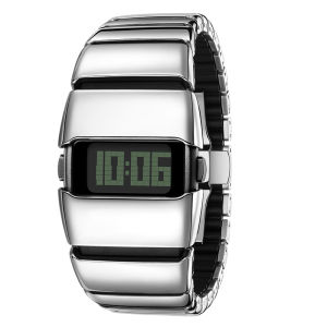 Top Luxury Mens Watch Creative Design Unique Watch LED Electronic Watch Mens Sports Wristwatch Waterproof Plastic Material