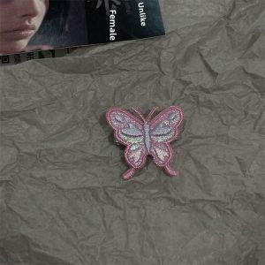 Retro Millennium Embroidered Butterfly Shell Hair Clip Daytime Bear Soft Girl Beach Side Clip Fresh out Hair Accessories