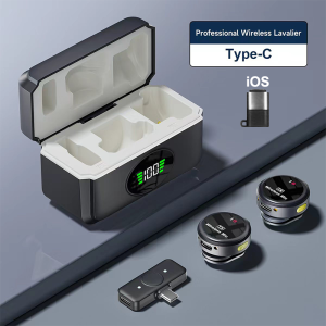 BASIX | Mini Portable Wireless Lavalier Microphone Noise Reduction Live BroadcastAudio Video Recording Compatible with iPhone Android