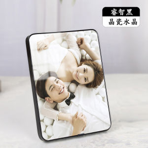 Modern Simplicity Crystal Photo Frame Porcelain Wedding Photo Wall Hanging Child Baby Picture Gifts Rectangle Shape with Picture