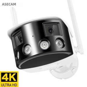 Camera IP Wifi 4K 8MP Hai Ống Kính 180 Độ °   Camera Giám Sát An Ninh Ngoài Trời Góc Nhìn Rộng Với Âm Thanh Onvif ICSEE