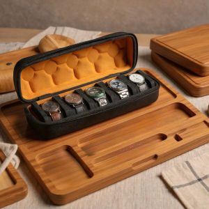 1/2/3/5/6/10 Slot Watch Travel CaseHard Watch Roll Travel Watch Organizer Case with Form-Fitting Pillow Red Microfiber Lining