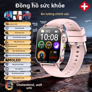 GUHUAVMI | Đồng Hồ Thông Minh Theo Dõi Sức Khỏe ECG 2026 Dành Cho Nam Và Nữ - Phân Tích Cơ Thể Đo Huyết Áp Lipid Axit Uric Theo Dõi Giấc Ngủ Đo Nhịp Tim