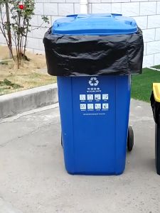 Black large garbage bag durable for kitchen garbage industrial garbage