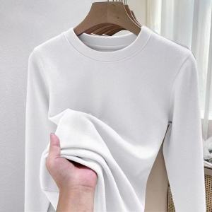 thermal long sleeve t-Shirts thermal top for women winter coat for women velvet slim fit long sleeve t-shirt