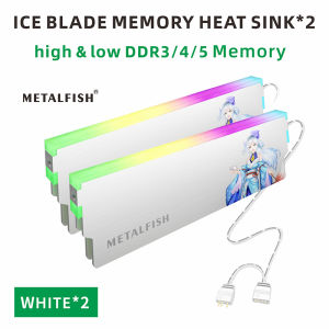 METALFISH DRAM Heatsink 5V-3PIN ARGB DDR3 DDR4 DDR5 Aluminum Memory Module Cooling Vest for Desktop Computer PC