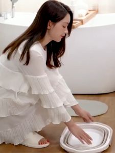 ถังน้ำ พับได้ อเนกประสงค์ ถูพื้น ขนาดหน้ากว้าง ใหญ่ พับได้