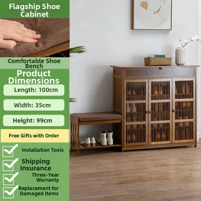 Dustproof Simple Economic Multi-layer Wooden Shoe Cabinet