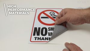 3Pcs No Smoking Signage Indoor & Outdoor Use No Smokin Sticker 10 x 7 Inch Waterproof