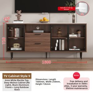 HANYUAN | Ultra-thin Narrow Tall TV Storage Cabinet