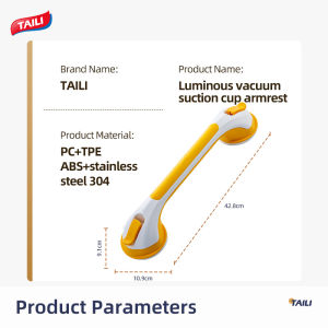 TAILI luminous safety handrails safety handrails for the elderly bathroom toilets barrier-free non-slip anti-fall no punching suction cup handles children standing bathing artifact 42cm suction cup safety handrails