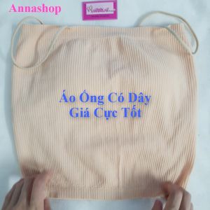 Áo bra nữ áo lót lá học sinh dài vải thun gân hai dây nhỏ có lót cố định có thể mặc ngoài (MS 04105) Anna Shop