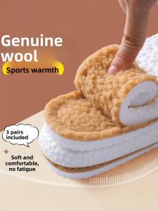 JIFANPAUL | Warm Wool Insole with Thick Fleece and Moisture Absorption for Winter