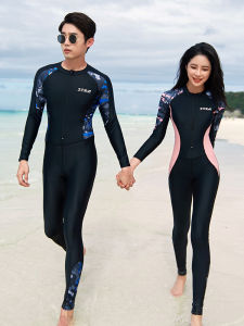 ชุดว่ายน้ำผู้ชาย ชุดว่ายน้ำกันแดดแห้งเร็ว แขนยาว แขนสั้น 5 ชิ้น กางเกงขายาว ชุดว่ายน้ำคู่สำหรับฤดูร้อนปี 2025